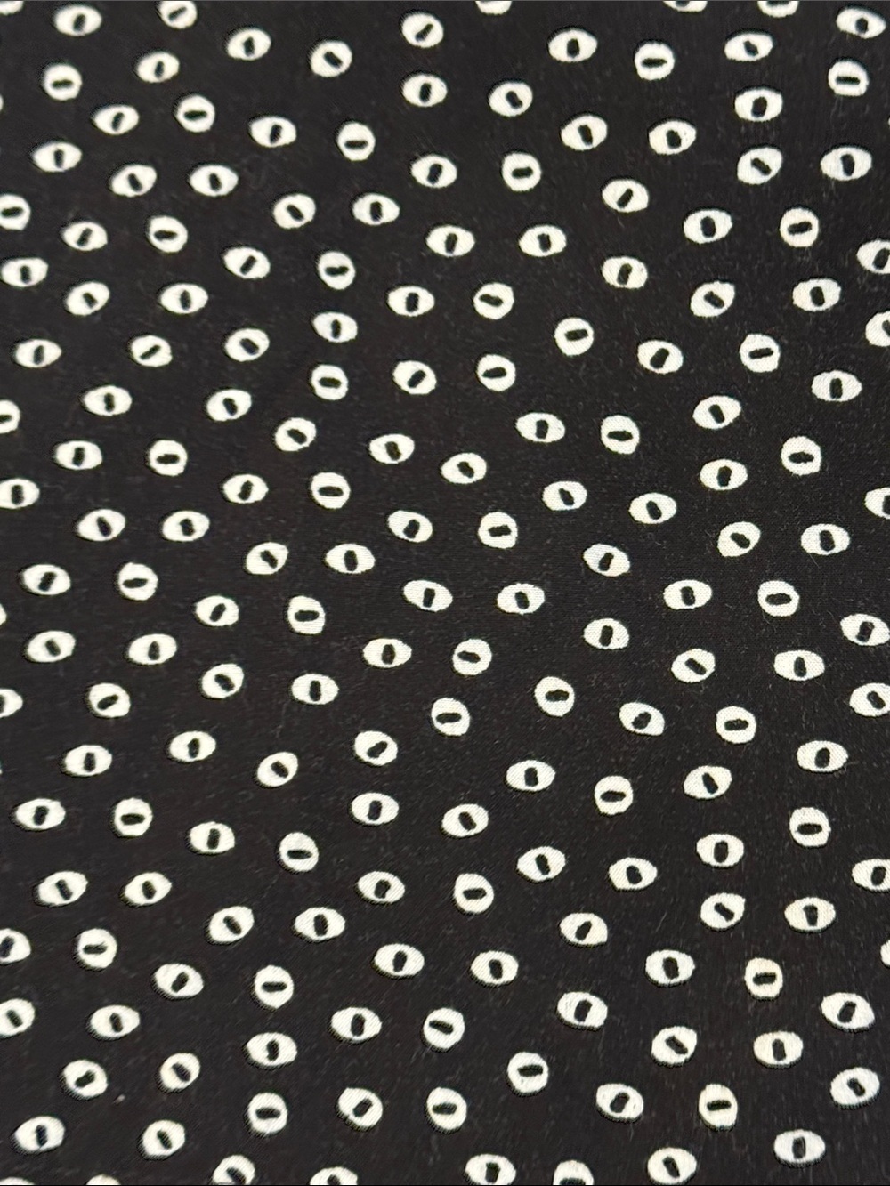 Nicole Miller med wm’s Black Blouse with White Dot Print - Picture 10 of 10